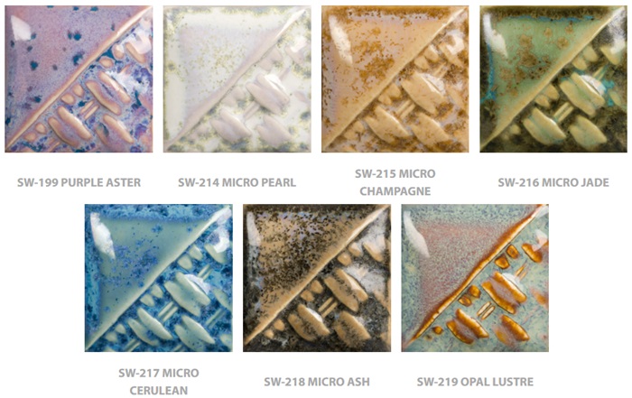 New Mayco Stoneware Glazes 2024 - SW-199, SW-214, SW-215, SW-216, SW-217, SW-218, SW-219